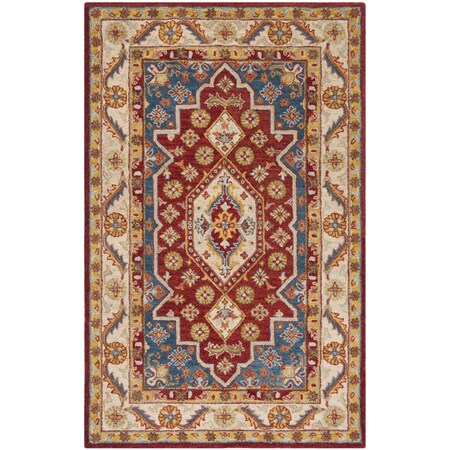 Safavieh 6 x 9 ft. Antiquity Hand Tufted Area Rug Red & Blue AT503Q-6